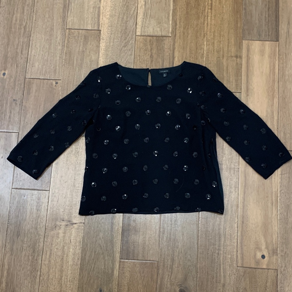Talbots XS blouse Black